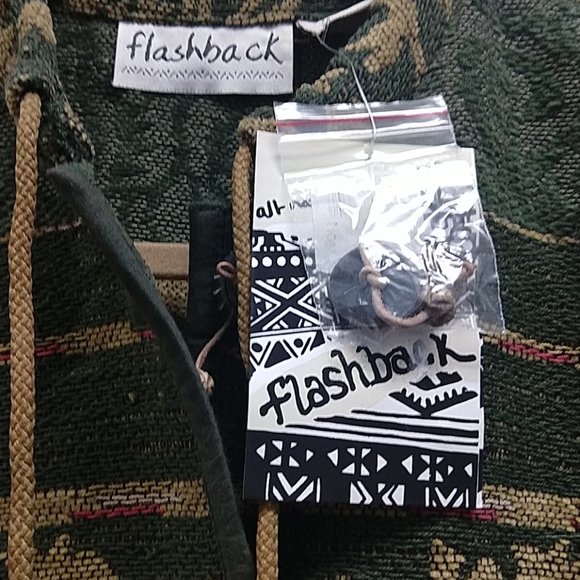 Flashback Mixed Media Green Jacket NWT - Picture 7 of 7